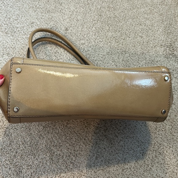 Kate Spade Large Patent Leather Satchel in “Camel” - Picture 5 of 16